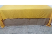 Toalha de Juta em Baixo com Cobre Mancha Amarela